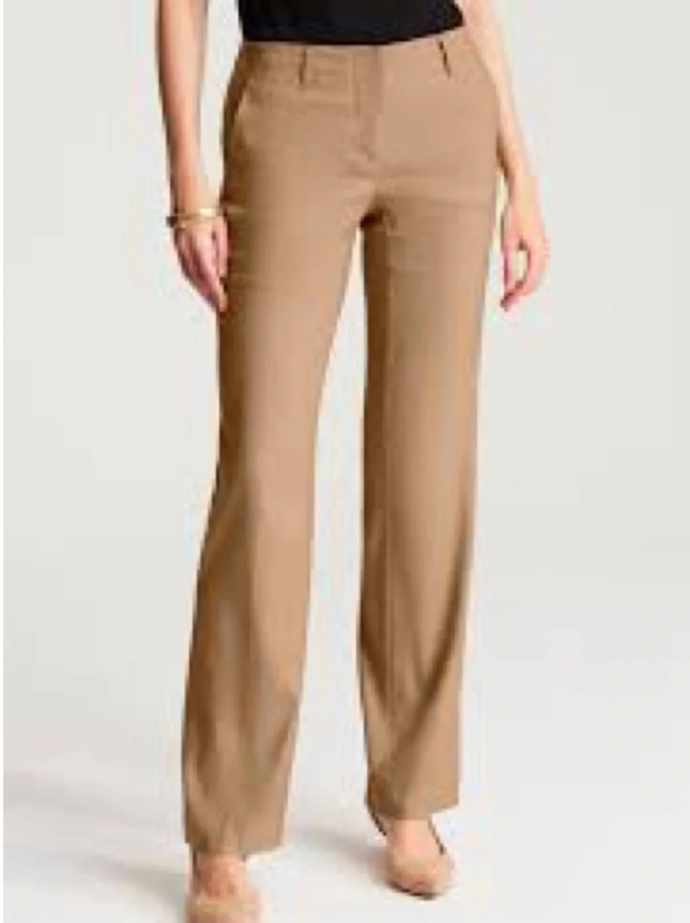 Banana Republic Tan Wide-Leg Trousers